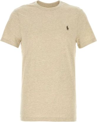 Polo Ralph Lauren T-shirt met ronde hals en korte mouwen - Heren - T-shirts - Beige - XL - Katoen - Tops