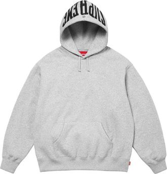 SUPREME Mirrored Logo Hooded Sweatshirt Grey SUP-SS24-135