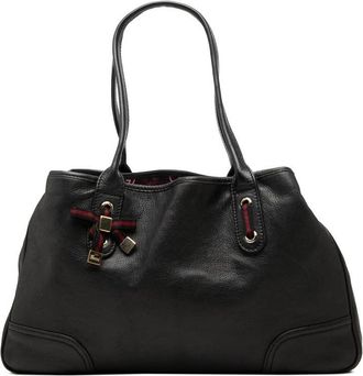 Gucci Pre-owned Gucci Calfskin Web Princy Tote Ladies Z02VFWABBQVIVGJD