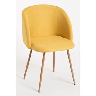 Regalos Miguel Sillas Comedor - Silla Velt Tela - Amarillo