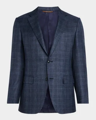 Canali Men & apos;s Tonal Plaid Sport Coat