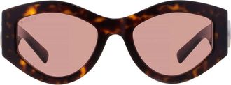 Gucci Brown Oval Ladies Sunglasses GG1951SS 002 53