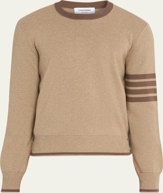 Thom Browne Mens 4-Bar Crewneck Sweater