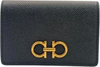 Ferragamo Pre-owned Wallets, female, Black, Size: ONE SIZE Pre-owned Business card case
