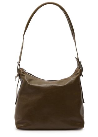 Christophe Lemaire Belted Small Leather Hobo bag - Tan - One Size