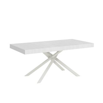 Itamoby Mesa extensible 90x160/264 cm efecto madera fresno blanco, hierro