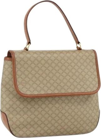 Celine Pre-owned Vintage macadam handtas - Dames - Vintage Handtas - Beige - ONE Size - Leer - Vintage