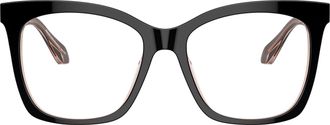 Giorgio Armani 0ar7254u Bold Oversized Square Frame Eyeglasses with Contrasting Inner Arms