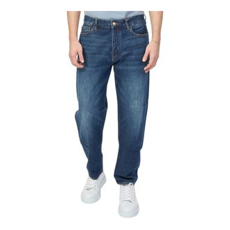 A|X Armani Exchange Slim-fit Jeans, male, Blue, Size: W32 Blue Carrot Fit Cotton Jeans