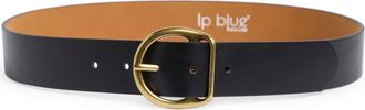 Linea Pelle Burnished Buckle Faux Leather Belt in Black at Nordstrom Rack, Size X-Large