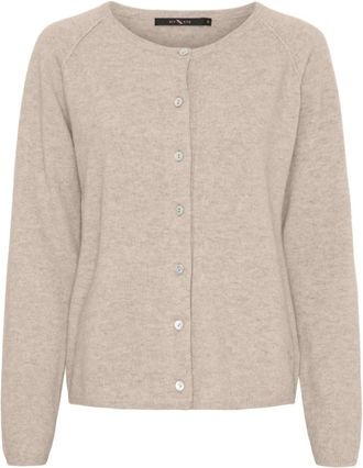 BTF-CPH Cardigan in cashmere a maglia fine - - Knitwear - Donna - Beige - M