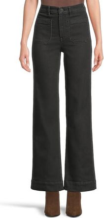Faherty Stretch Terry Patch Pocket Pants Womens Clothing Onyx Black : 29, Cotton/Denim/Elastane