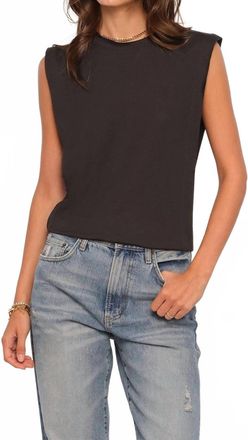 Heartloom Natalia Sleeveless Mesh Side Top In Black