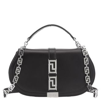 Versace Greca Goddess Smooth Leather Shoulder Bag