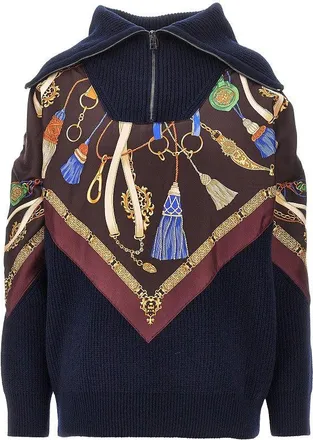 Etro Wool and cashmere sweater with silk insert Woman 40