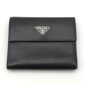 Prada Saffiano Black Wallet (Bi-Fold) (Pre-Owned)