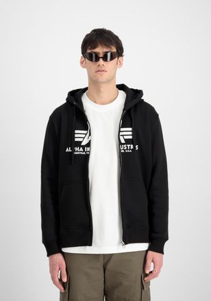 Alpha Industries Hoodie ALPHA INDUSTRIES Basic Zip Hoodie BL PP, Herren, Gr. XS, schwarz, Obermaterial: 80% Baumwolle, 20% Polyester, regular fit, Sweatshirts Hoodie
