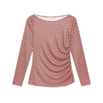 Maliparmi Maliparmi, Tops, Dames, Veelkleurig, XL, Polyester, Micro Print Jersey T-Shirt