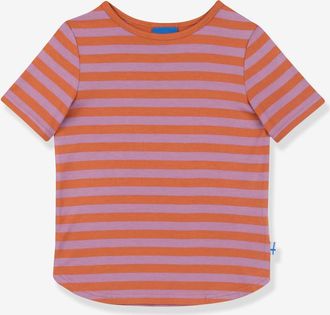 Finkid Gestreiftes M&auml;dchen T-Shirt MAALARI finkid, UV-Schutz rost