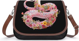 Generic Snake Flower Crossbody Bags for Women Shoulder Messenger Bag Purse Handbags