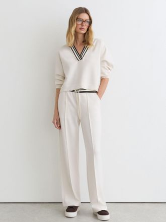 Reiss Premium Interlock Stripe-waist Joggers, Xlo