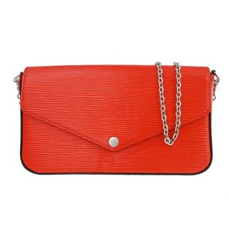 Louis Vuitton Felicie Pochette Epi Leather Red Leather Handbag (Pre-Owned)