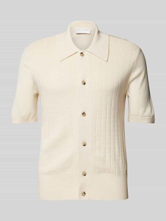 Tiger Of Sweden Freizeithemd aus Woll-Mix mit Strukturmuster Modell Araawen in Offwhite, Gr&ouml;&szlig;e 39