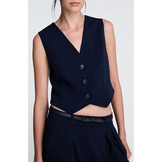 Kenneth Cole Three-Button Vest in Dark Navy at Nordstrom, Size Small