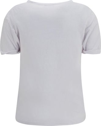 Isabel Marant Womens Koldia Logo T-Shirt White Linen T-Shirts And Polos