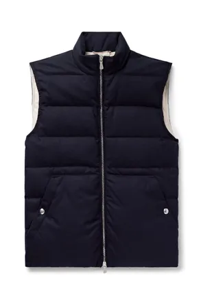 Eleventy Quilted Wool Down Gilet