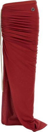 Rick Owens Red Adjustable Moncler Rick Owens Skirt