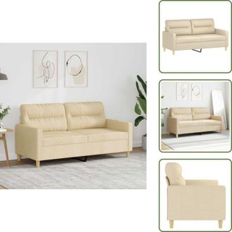 vidaXL Divano moderno - vidaXL Divano a 2 Posti Crema 140 cm in Tessuto - Divano confortevole