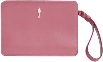 Christian Louboutin Small Bettina Leather Wristlet in 9114 Palacy/gold at Nordstrom