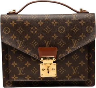 Louis Vuitton Pre-owned Handbags, female, Brown, Size: ONE SIZE Pre-owned Monceau 28