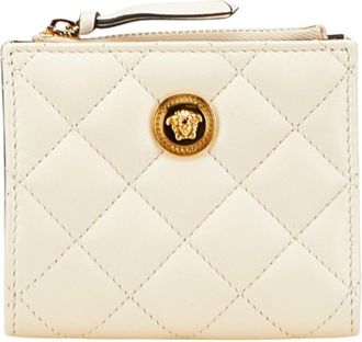 Versace Ivory White Leather Wallet (Bi-Fold) (Pre-Owned)