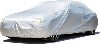 OEM Funda Protectora Para Coche, Impermeable Y Universal, Resistente A Los Ara&ntilde;azos, Para Sedanes. Longitud: 4,2-4,4 1,75 15 M. Color Plata