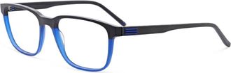 MOREL Mens Lightec Omicron 61 30308L Eyeglasses In Matte Black/ Fade Blue