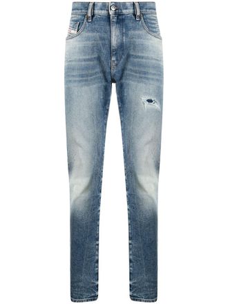 Diesel D-Strukt mid-rise slim-fit jeans - men - Cotton/Polyester/Spandex/Elastane - 30/32 - Blue