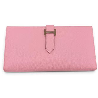 Herm&egrave;s Epsom Leather Long Wallet (Bi-Fold) (Pre-Owned)