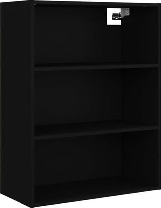 vidaXL Hanging Wall Cabinet Black 69.5x32.5x90 cm Vidaxl