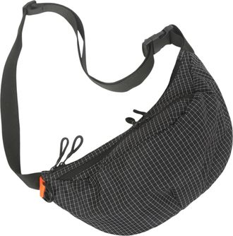 Generic Cymwer Plaid Nylon Chest Bag Unisex Fanny Pack Purse Handbags for Travel Hiking(Black) (Black)