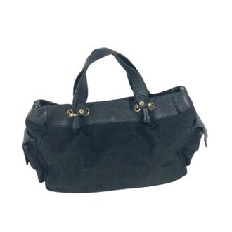 Bulgari Pre-owned Canvas Shoulder Bag - Dames - Pre-owned - Zwart - Maat: ONE Size Leer