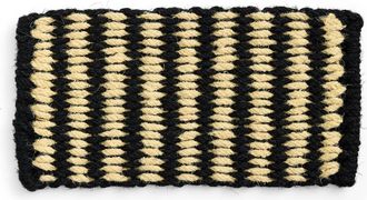 HAY Coco Fussmatte, stripe wide, schwarz / weiss