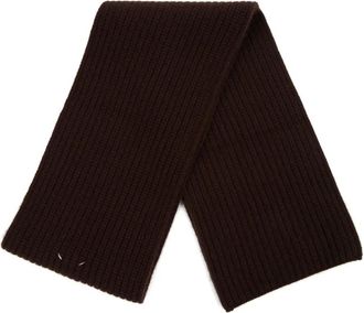 Maison Margiela Sciarpa a coste in cashmere - Marrone