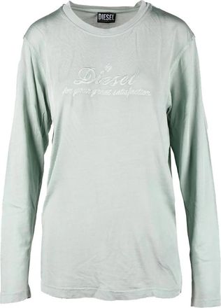 Diesel T-Shirts - Dames - Longsleeves - Groen - M - Tops
