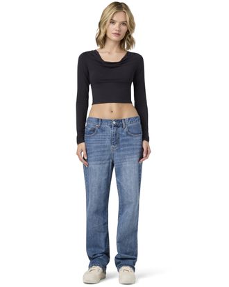 Florence By Mills Florence by Mills Womens Boyfriend Jean, Medium Wash, 12