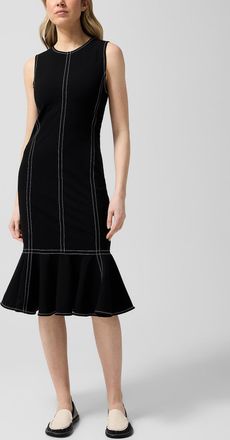 Ami Womens Contrasting seams black dress