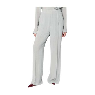 Alberta Ferretti Alberta Ferretti, Wide Trousers, female, Gray, Size: M Grey VI Trousers