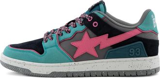 A Bathing Ape star appliqué oxford shoes - Blu