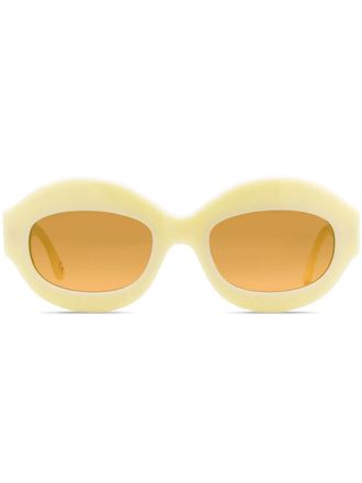 Marni Eyewear Ik Kil Cenote zonnebril met ovalen montuur - Oranje